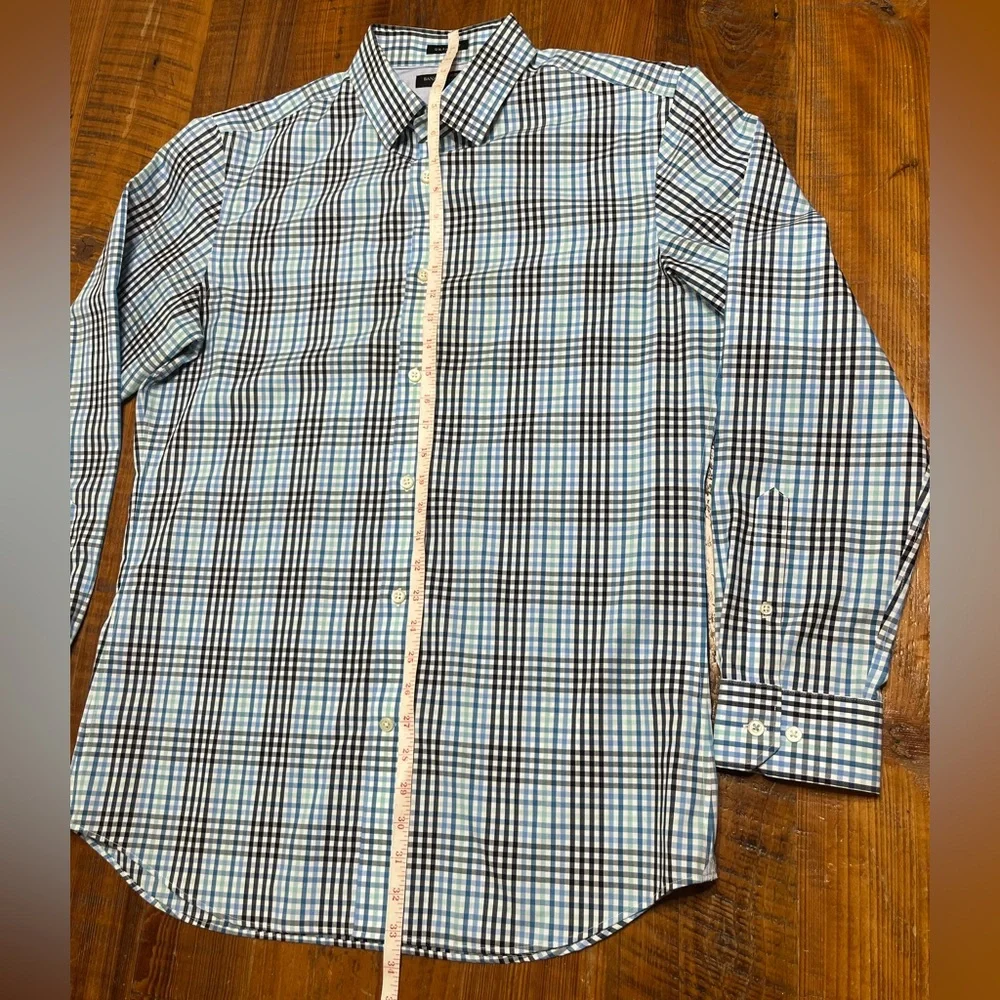 Banana Republic Grant Fit Non Iron Long Sleeve Button Down Shirt Size Large